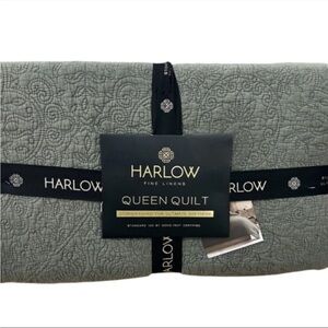 Harlow Green Queen Stonewashed Quilt 90”x90”